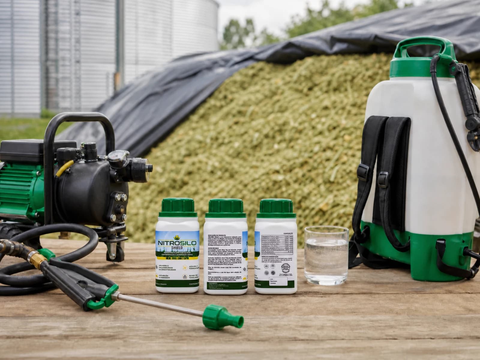Nitro Silo 100g Inoculante para silagem 25un Revenda — Duas formas de aplicar