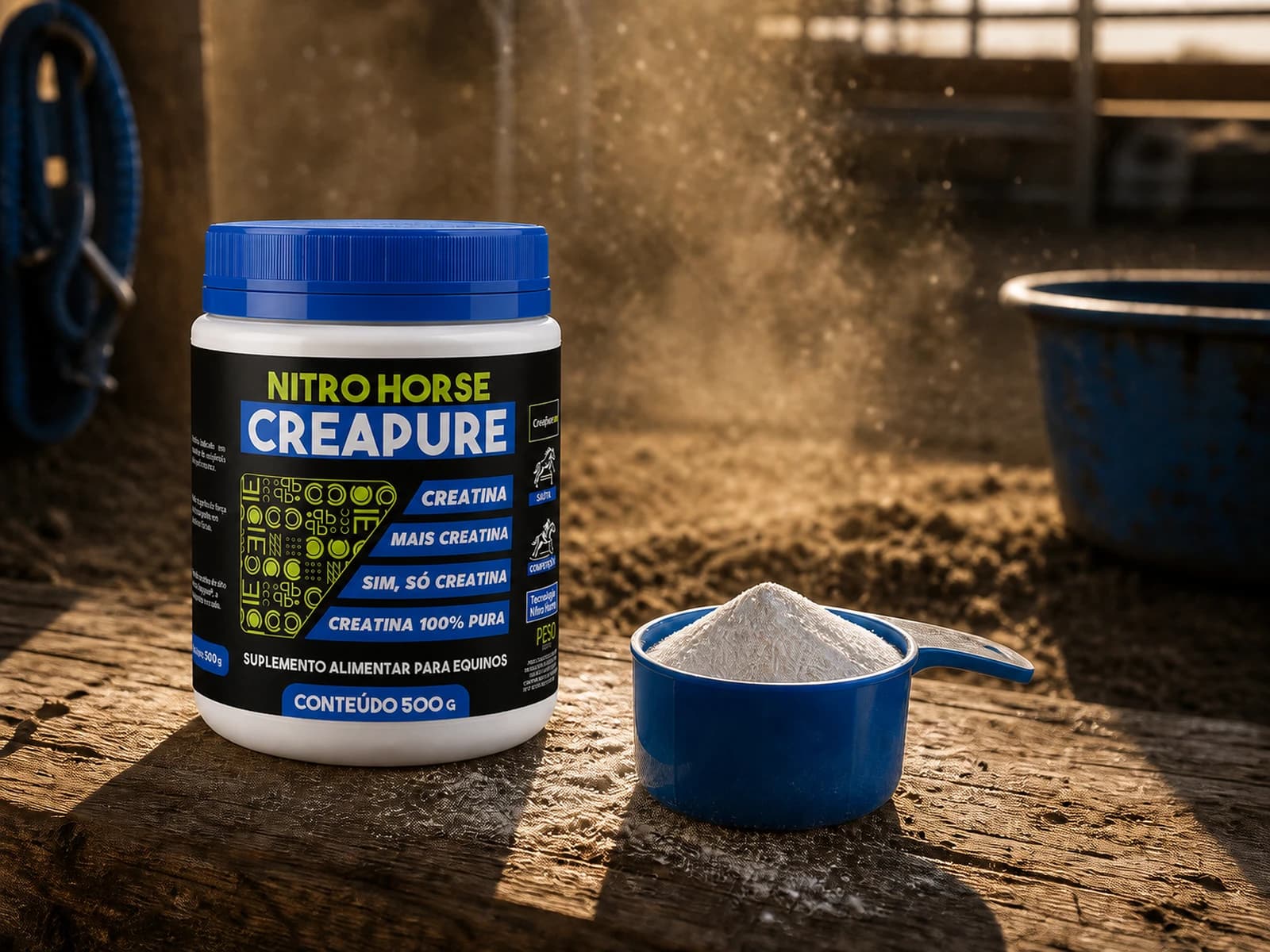 NITRO HORSE CREAPURE 500 GR — Dose certa para cada fase