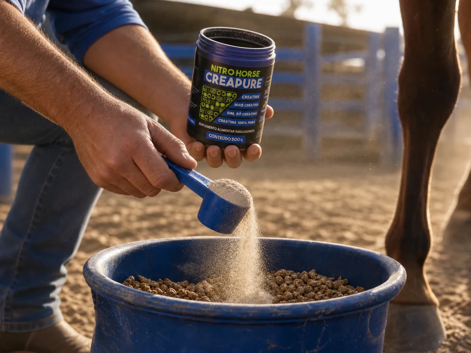 NITRO HORSE CREAPURE 500 GR — Como usar
