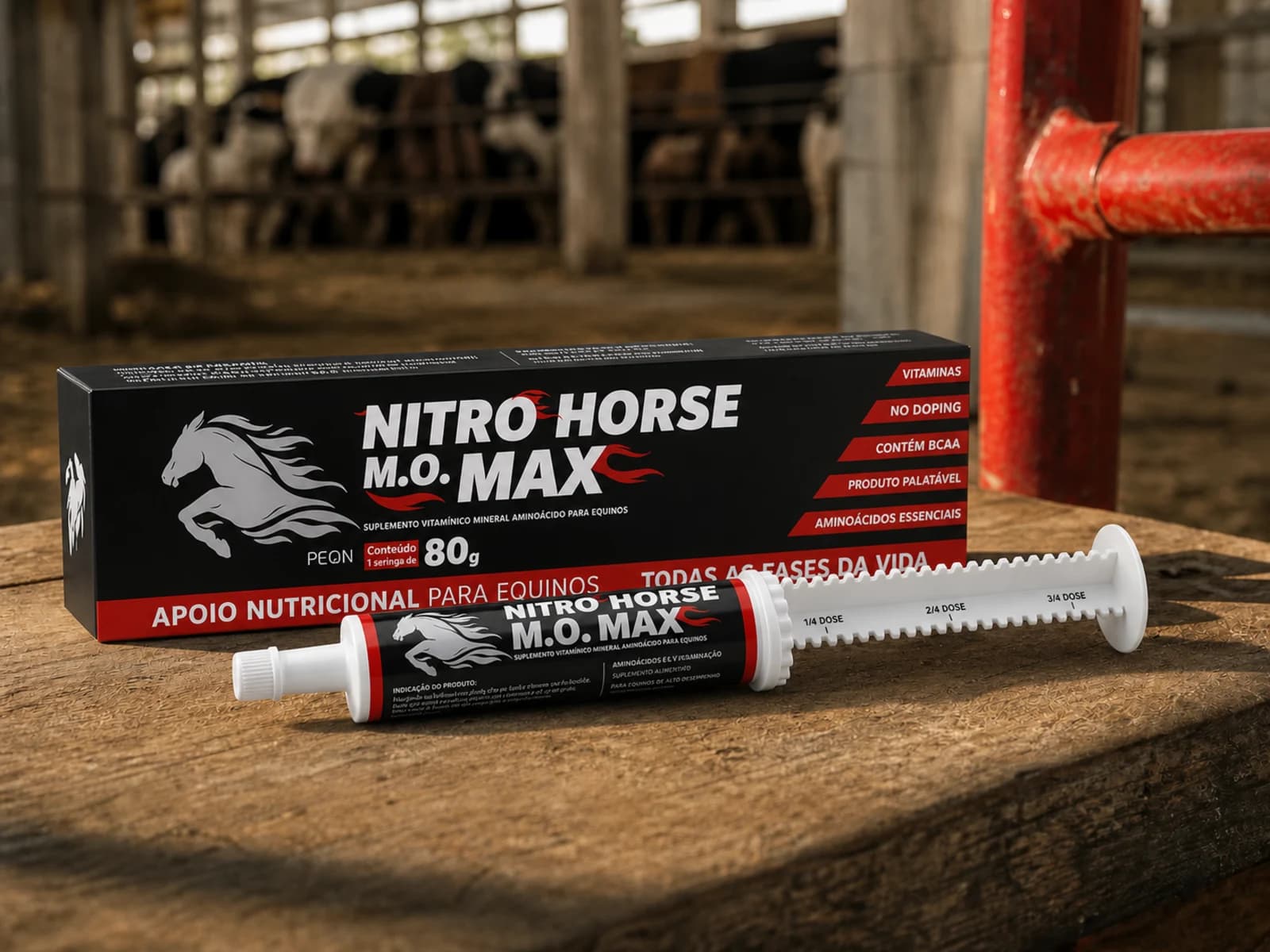 NITRO HORSE M.O MAX 80GR — Feito para caber na rotina do haras