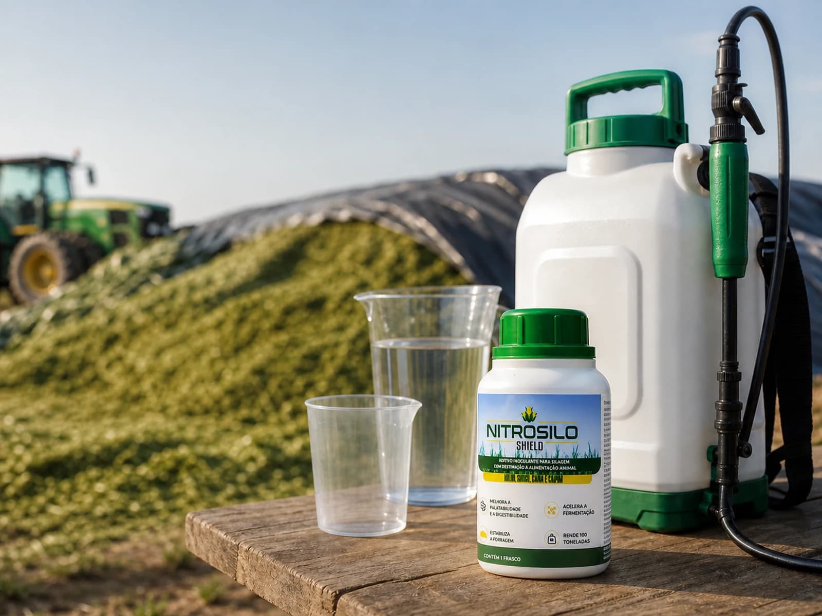 Nitro Silo 100g Inoculante para silagem — Duas formas de aplicar