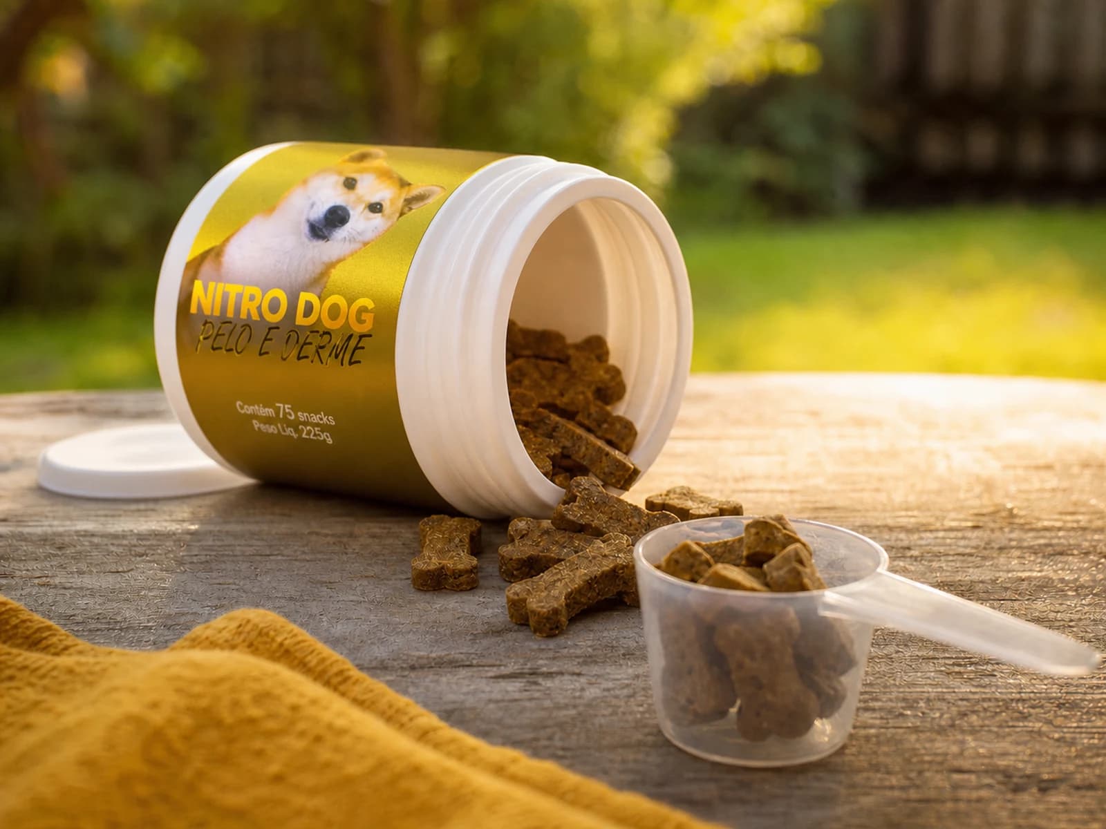 Suplemento para Cachorro Nitro Dog Pelo e Derme 75 Snacks — 75 snacks, um por vez