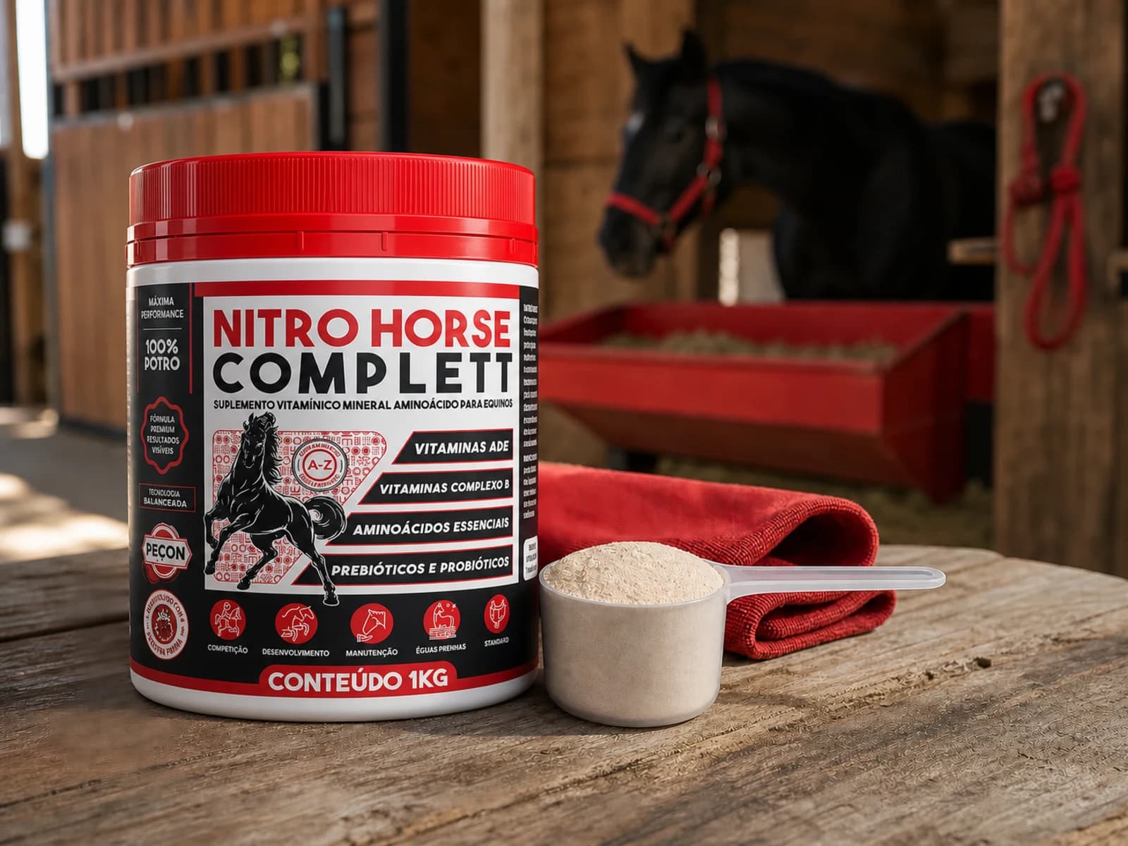 Nitro Horse Complet 01 kg — Base larga, dose por fase