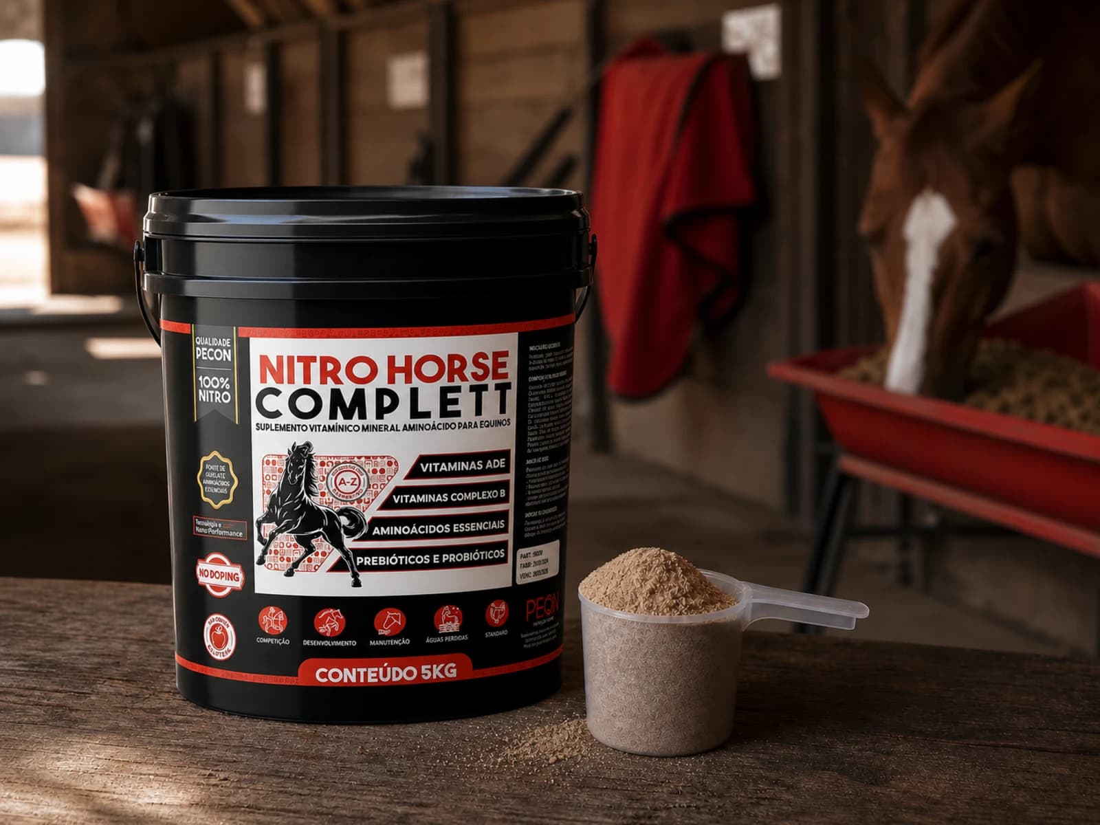 Nitro Horse Complet 05 kg — Base larga, dose por fase