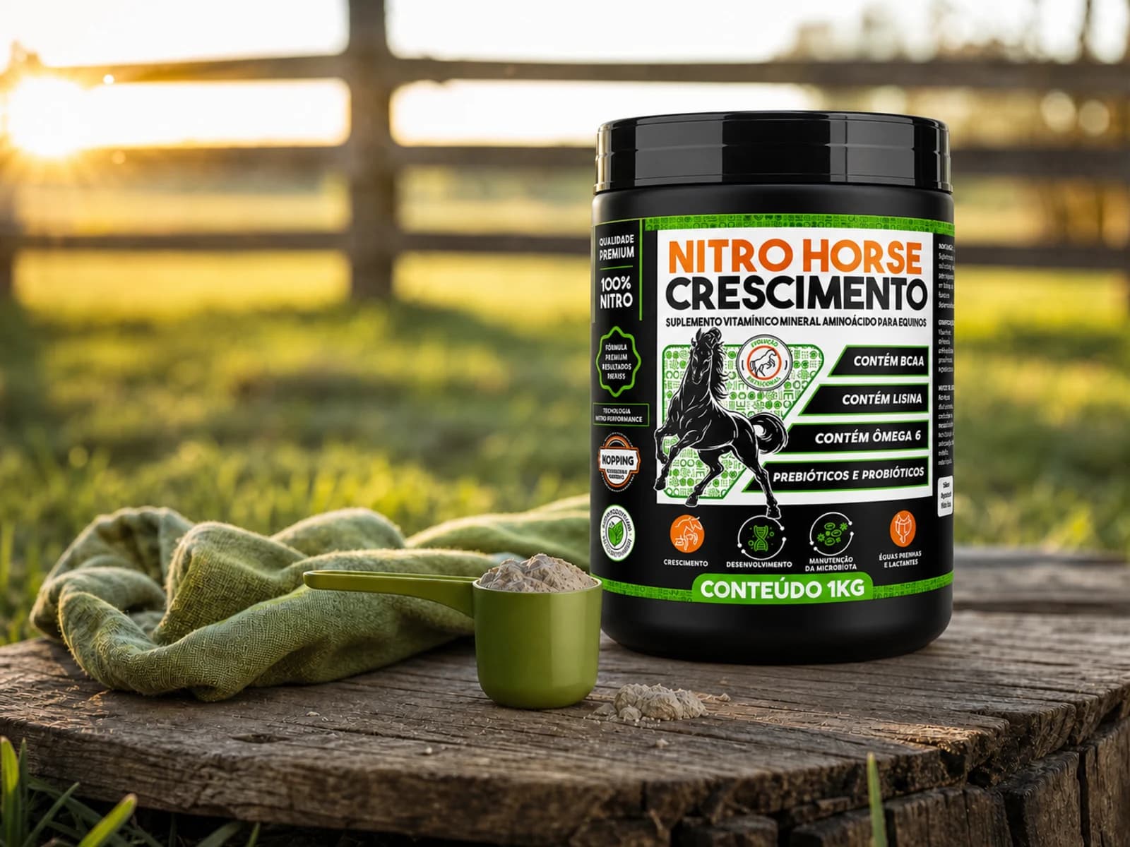 Nitro Horse Crescimento 01kg — Uma escada de dosagem