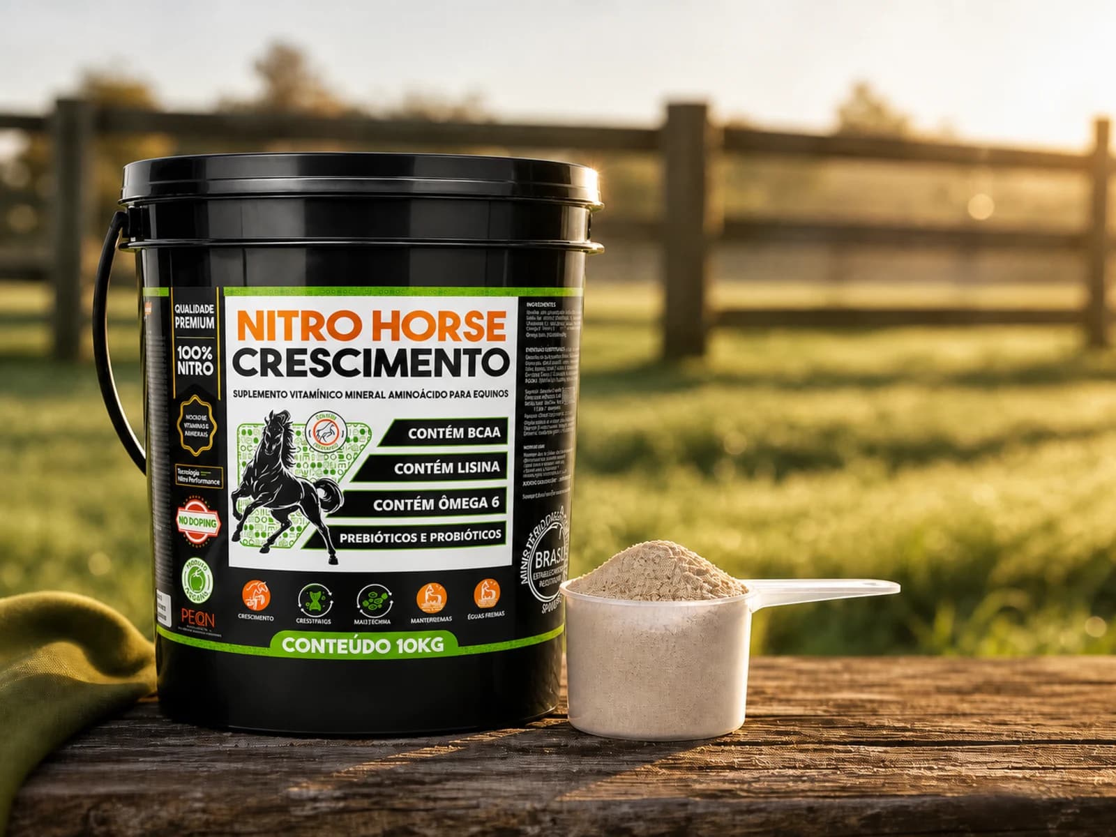 Nitro Horse Crescimento 10 kg — Uma escada de dosagem