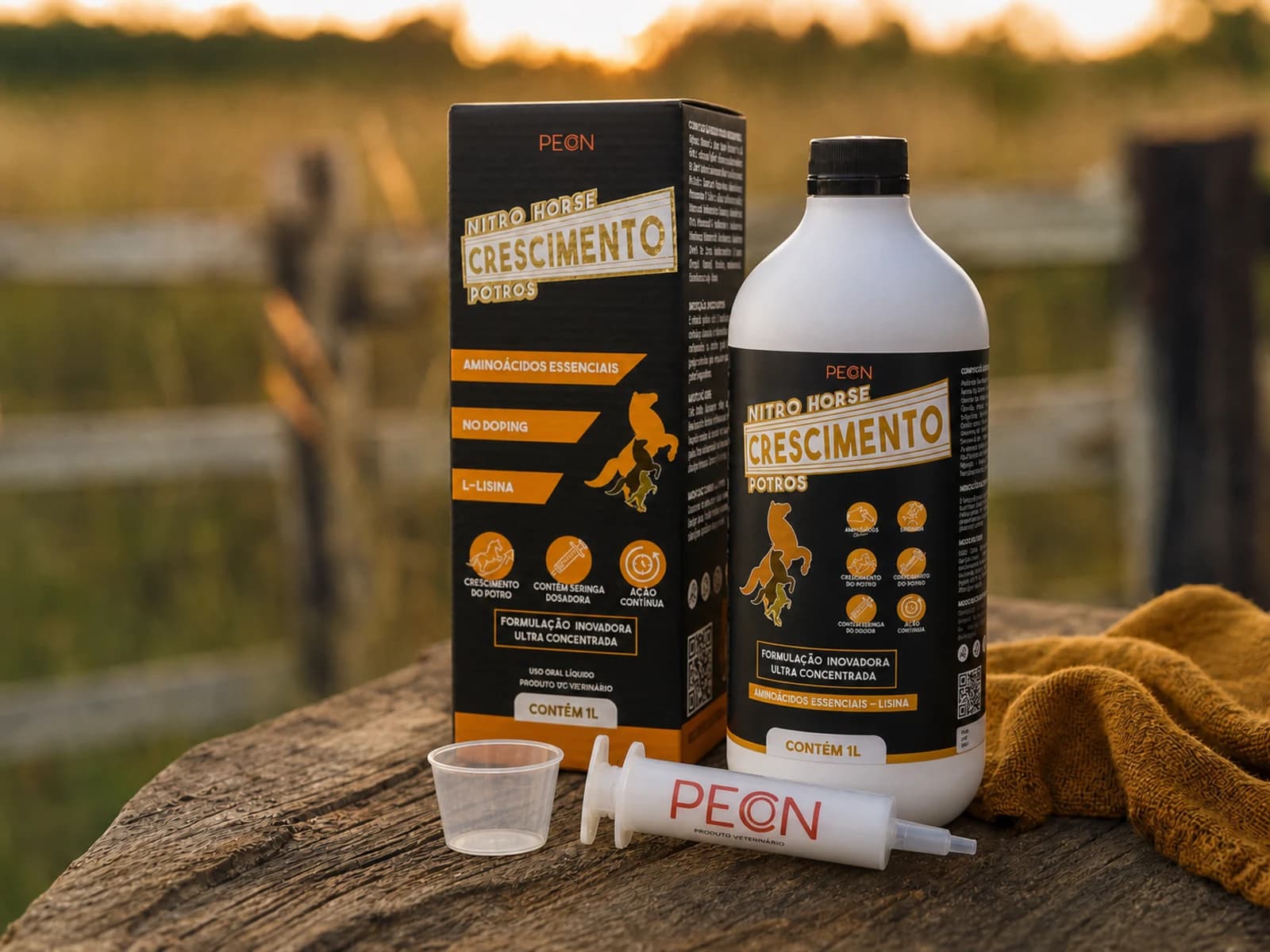 Nitro Horse Crescimento Potro - 1 Litro — Dose que acompanha a idade