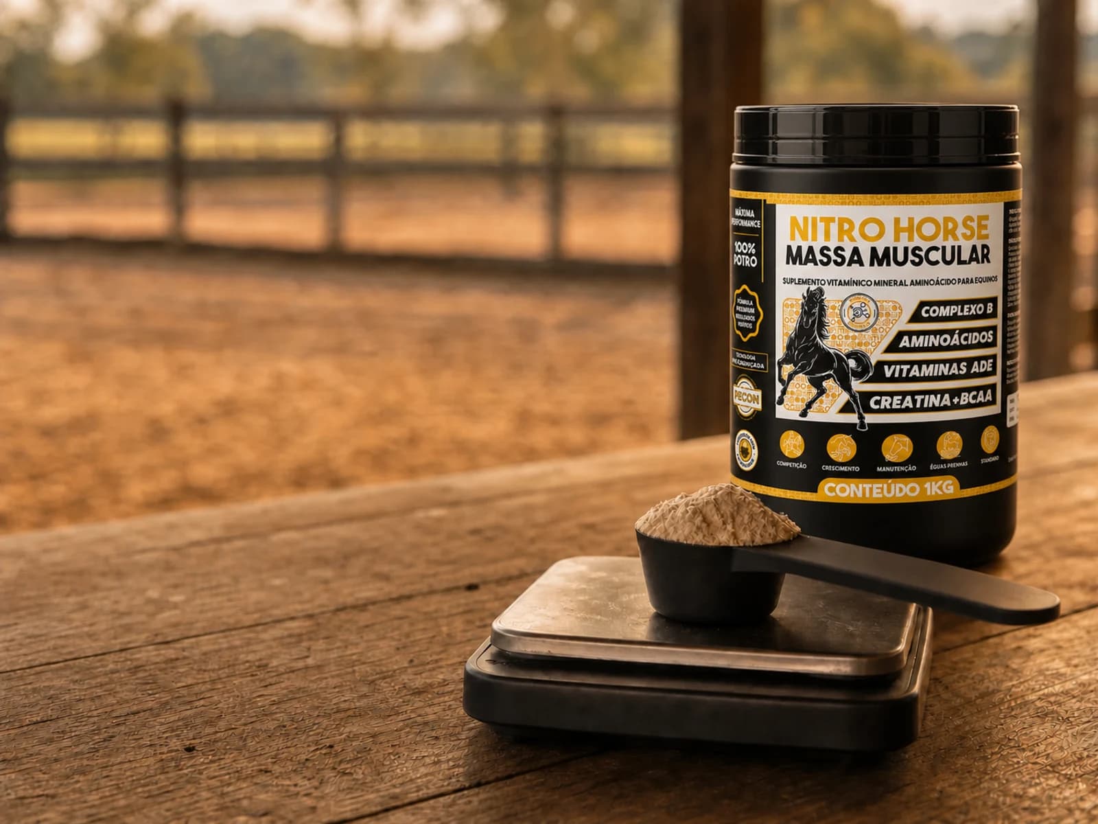 Nitro Horse Massa Muscular 01 kg — Protocolo individual, não receita de bolo